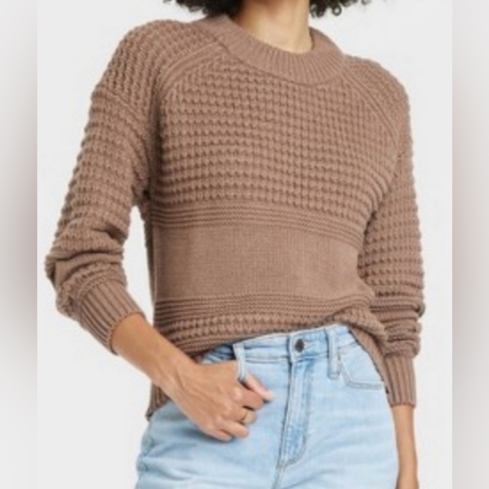 Universal Thread Women’s Tan Brown Pullover Knit … - image 1